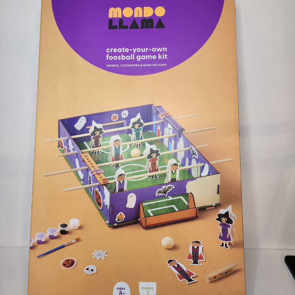 Mondo Llama DIY Foosball Game Kit Kids Craft Activity Build Your Own Game